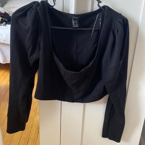Cute black crop top
